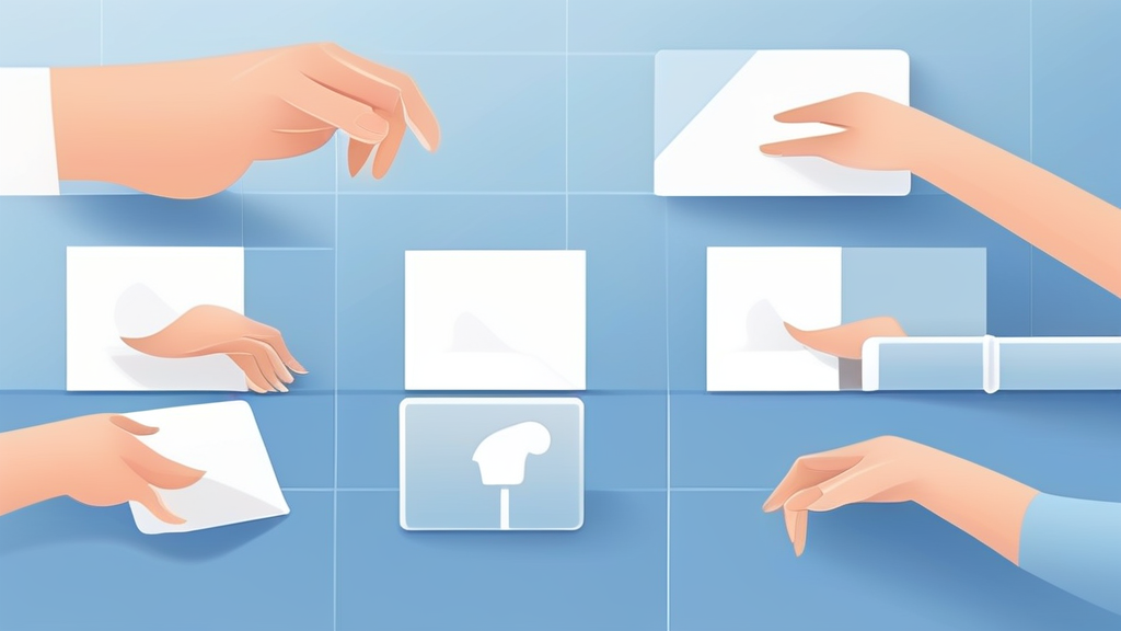 対面での名刺交換マナーを示すイメージ