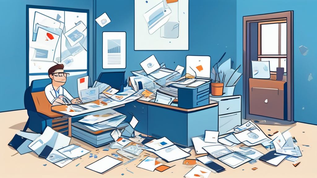 人事異動シーズンの名刺発注が混乱するイメージ